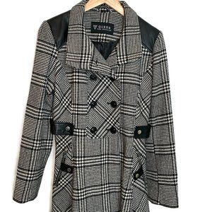 Guess Houndstooth Trench Coat